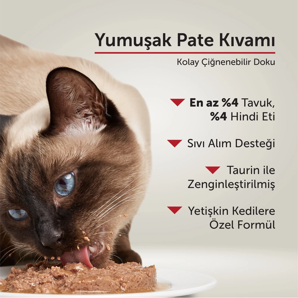 Görseli büyüt BonaCibo Ezme Tavuklu ve Hindili Yetişkin Kedi Yaş Maması 85 g x 24 Adet