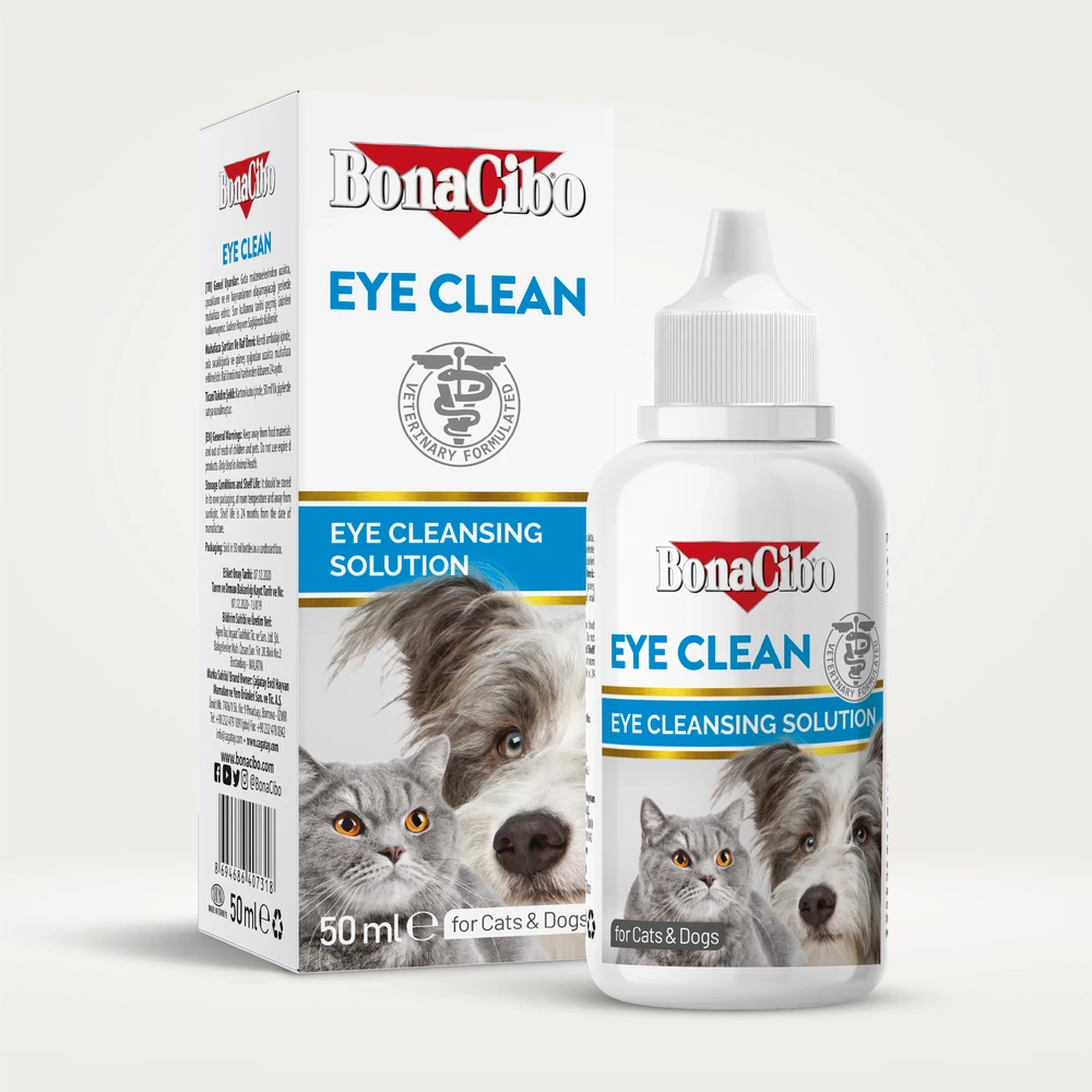 Görseli büyüt BonaCibo Kedi ve Köpek Göz Temizleme Solüsyonu 50 ml