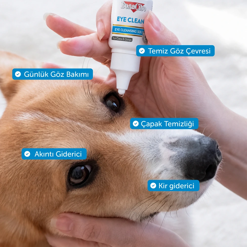Görseli büyüt BonaCibo Kedi ve Köpek Göz Temizleme Solüsyonu 50 ml
