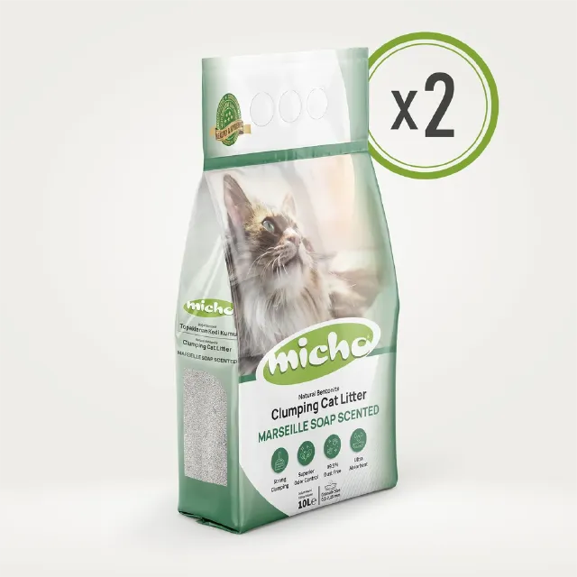 Micho Marsilya Sabunlu Bentonit Kedi Kumu  10 lt x 2 Adet