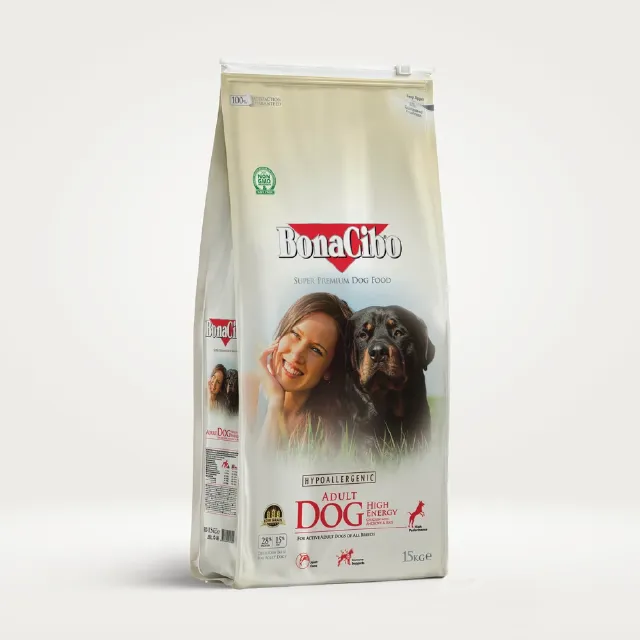 BonaCibo Yüksek Enerjili Tavuklu Aktif Yetişkin Köpek Maması 15 kg